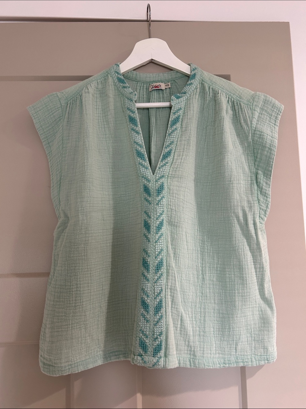 Faherty Cotton Gauze Top - XS
